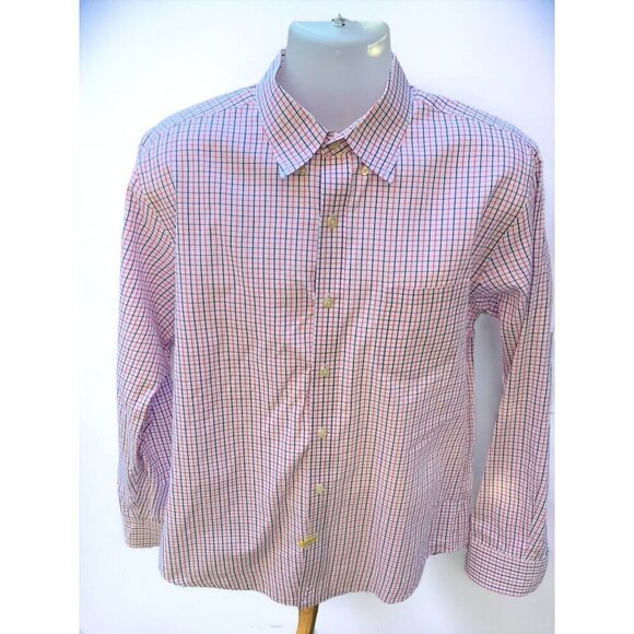 J Crew tailored long sleeve button down checkered pattern casual shirt large - Picture 6 of 8